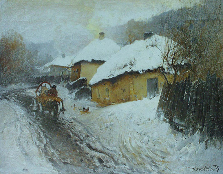 Село взимку